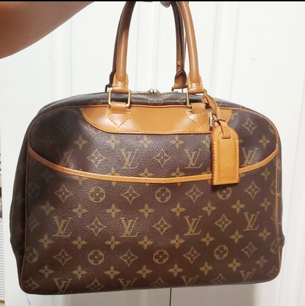 🇨🇵Louis Vuitton Signature Monogram Brown Deauville Large Handbag - Picture 5 of 17